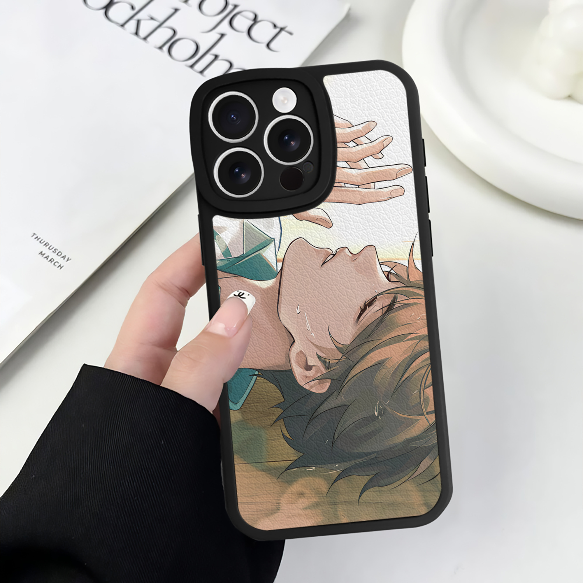 （画像用） ハイキュー!! Haikyu!! 【iPhone 16シリーズ対応】シリコンスマホケース（レザー調） 材質：シリコン